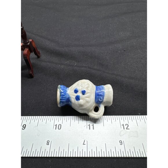 Miniature Vintage Mirror Ceramic Pitcher Tapestry Bag Candles Set Chamber Pot Va - Picture 6 of 13